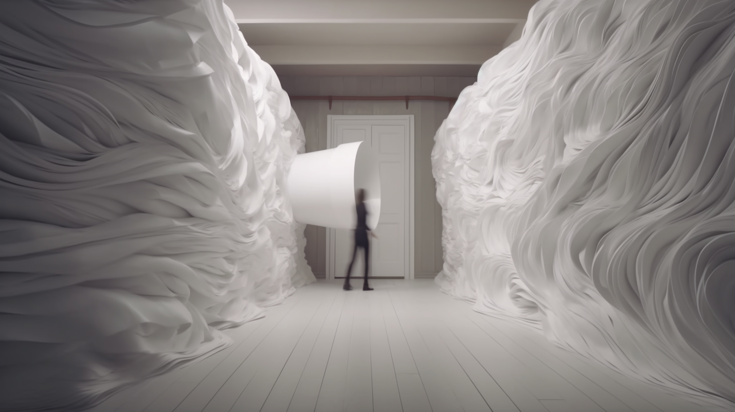 Andrex toilet paper in flowing motion