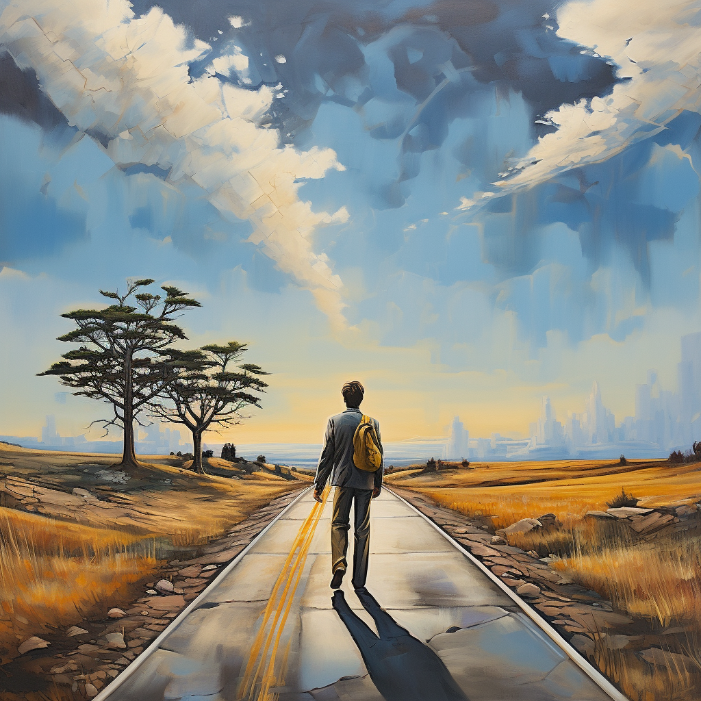 Long Road Home Oil Painting