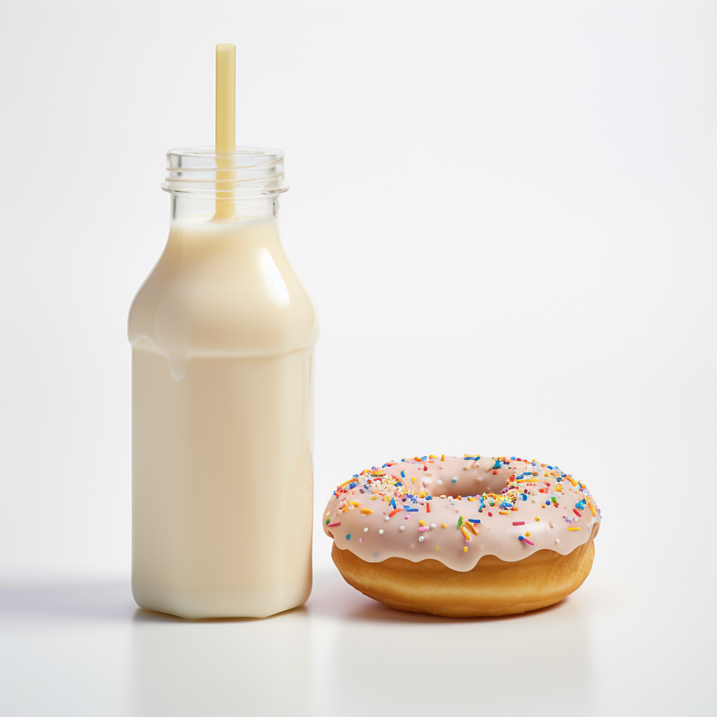 Straw in Doughnut Milk Packaging