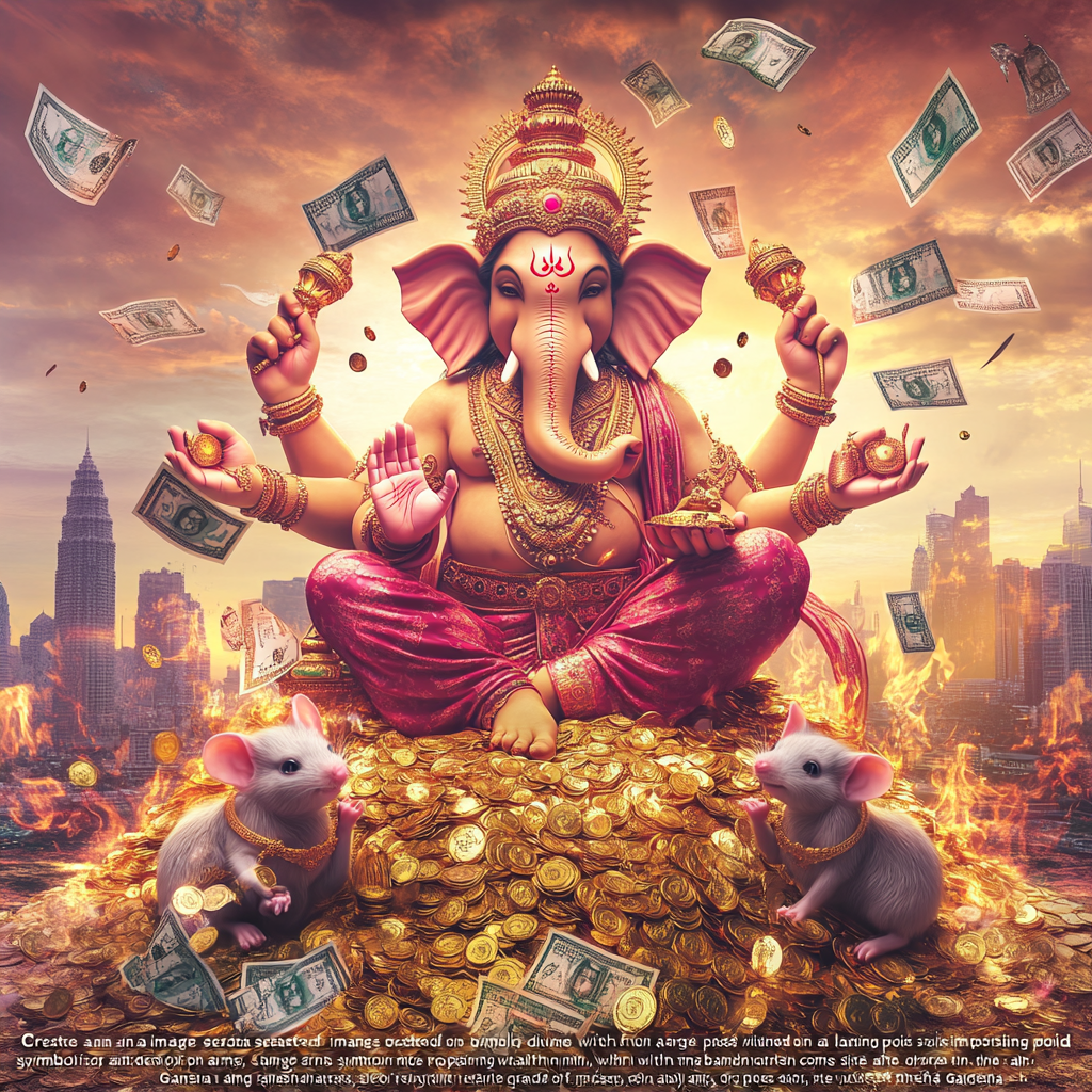 Lord Ganesha Blessing Wealth Image