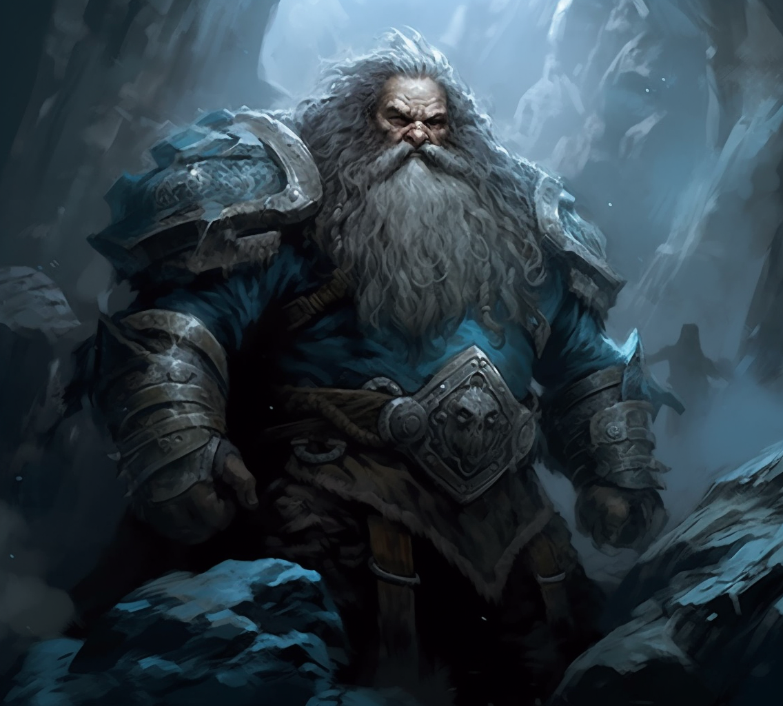 Detailed dwarf in fantasy art style