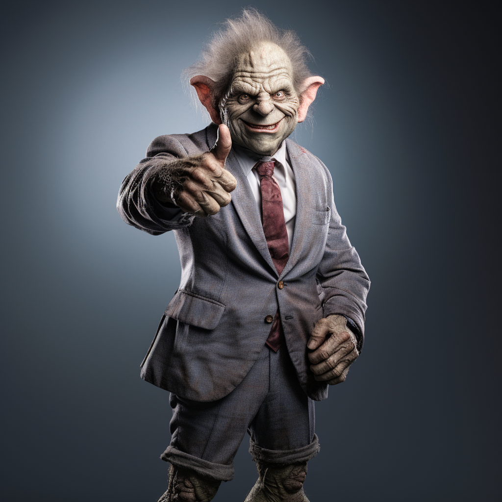 Photorealistic Lord of the Rings Style Troll in Power Suit