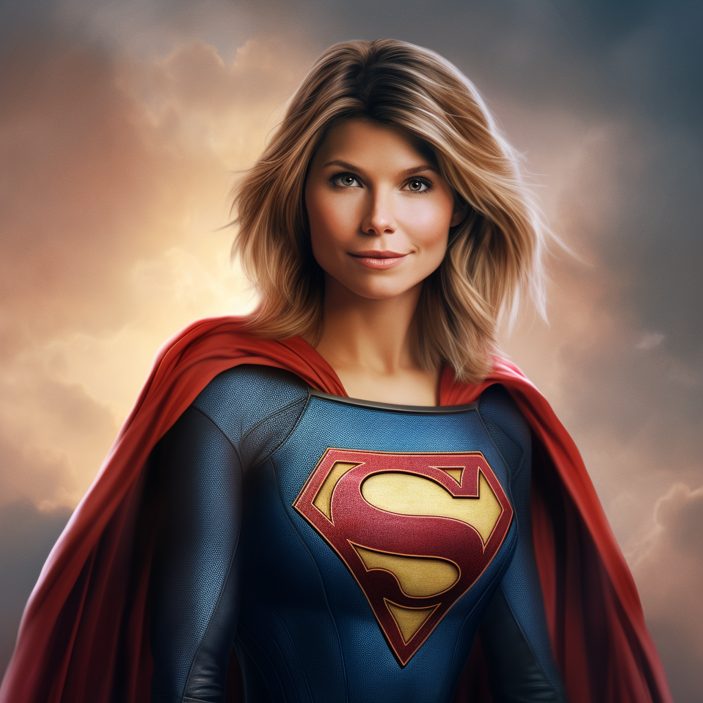 Lori Loughlin as Supergirl Stock Image