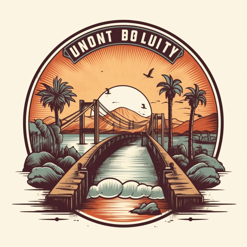 Los Angeles Beach Bridge Hollywood Logo