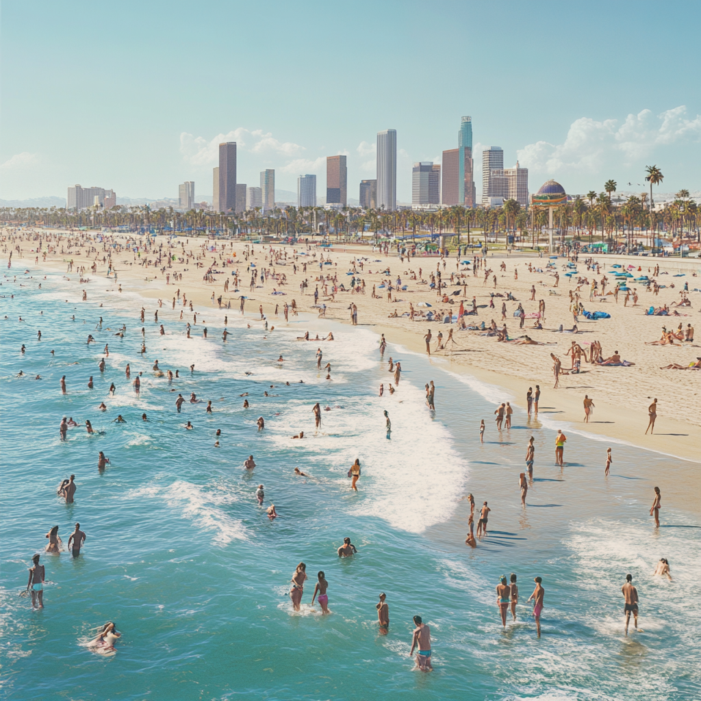 Los Angeles Beach 3D Render