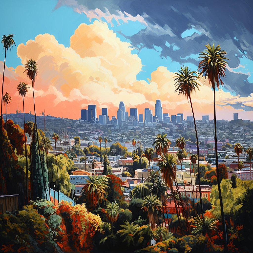 Beautiful Los Angeles Landscape Painting