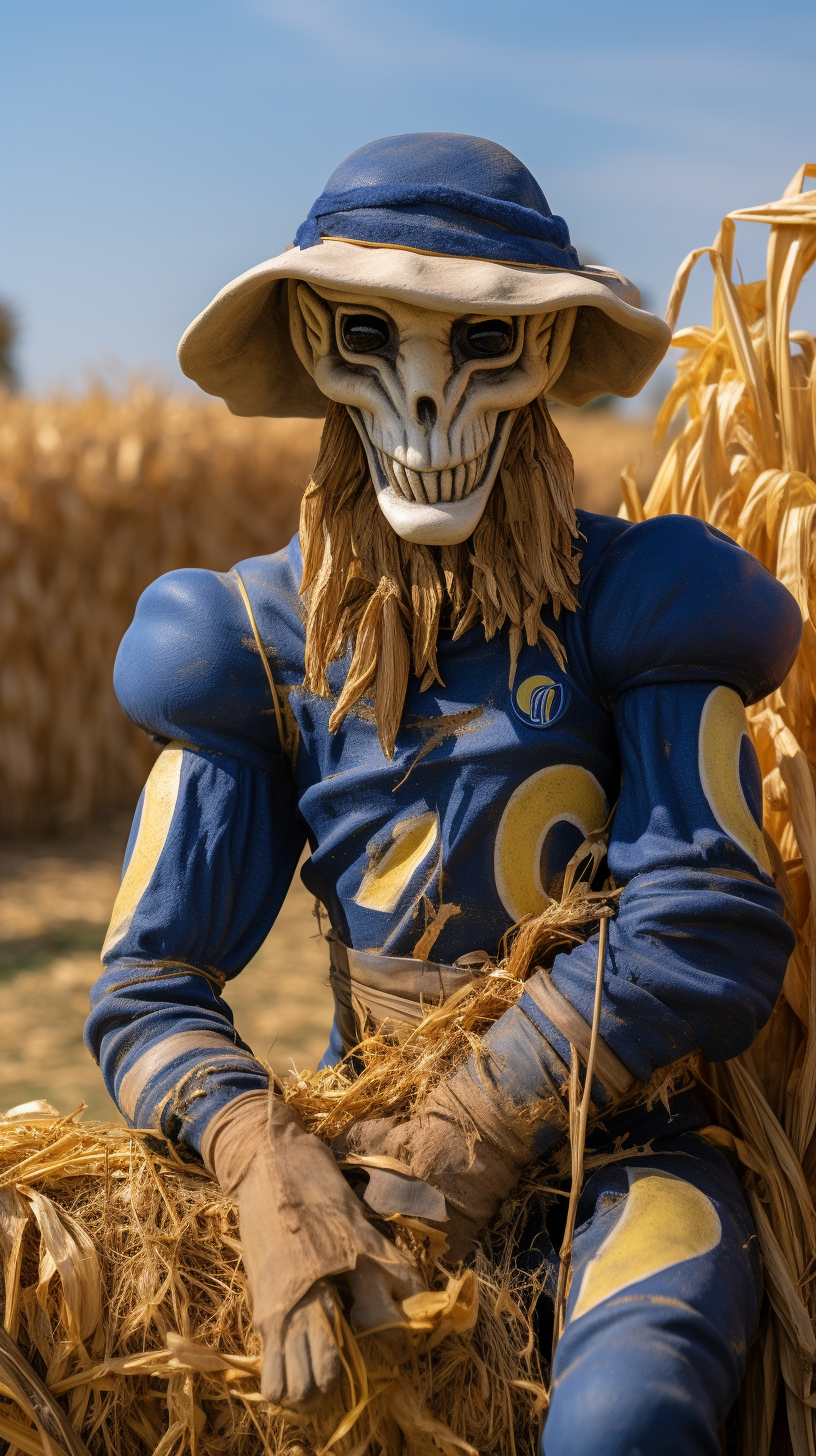 Scary Los Angeles Rams Scarecrow