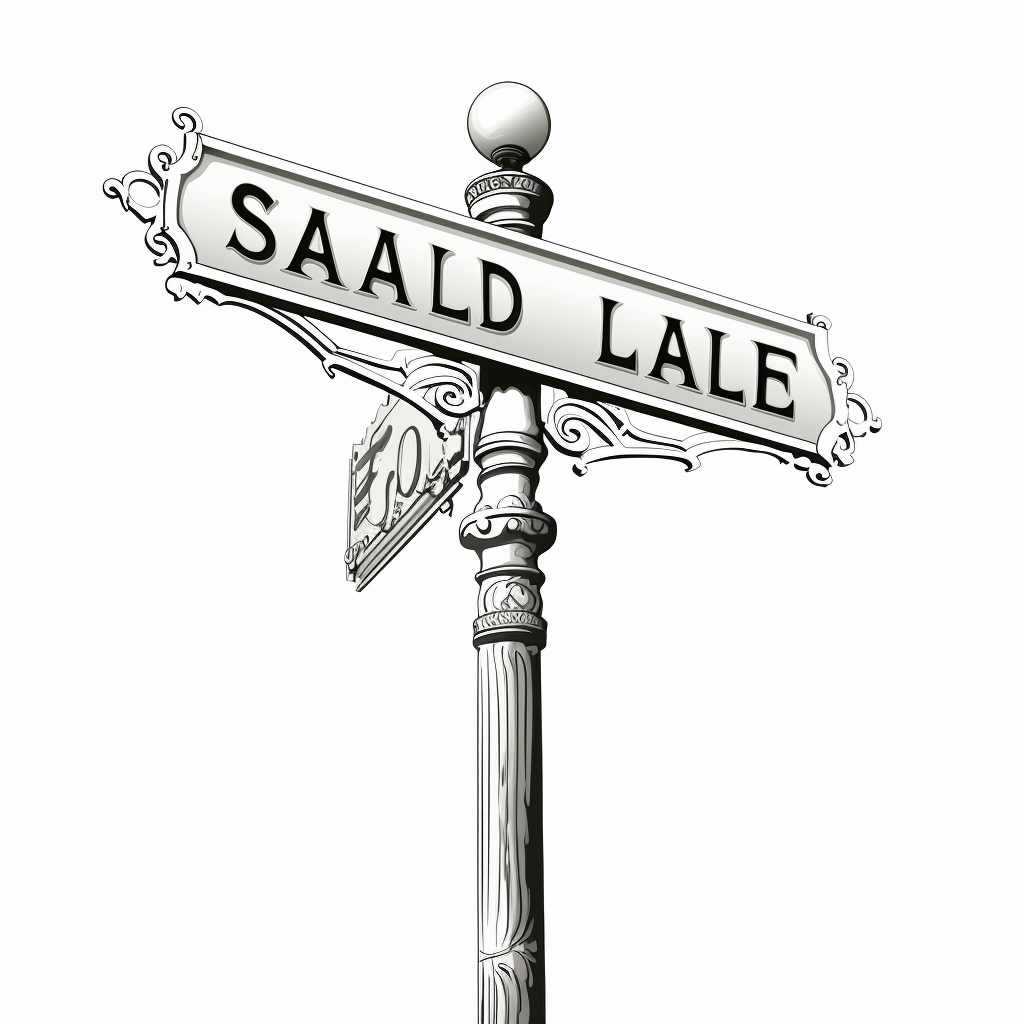 1990s LA street sign pole drawing