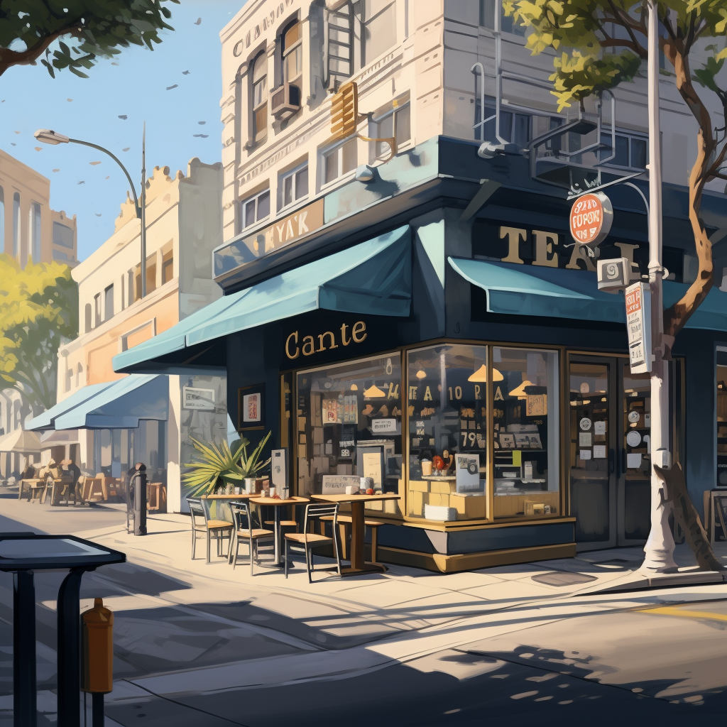 A charming Los Angeles cafe on the streets