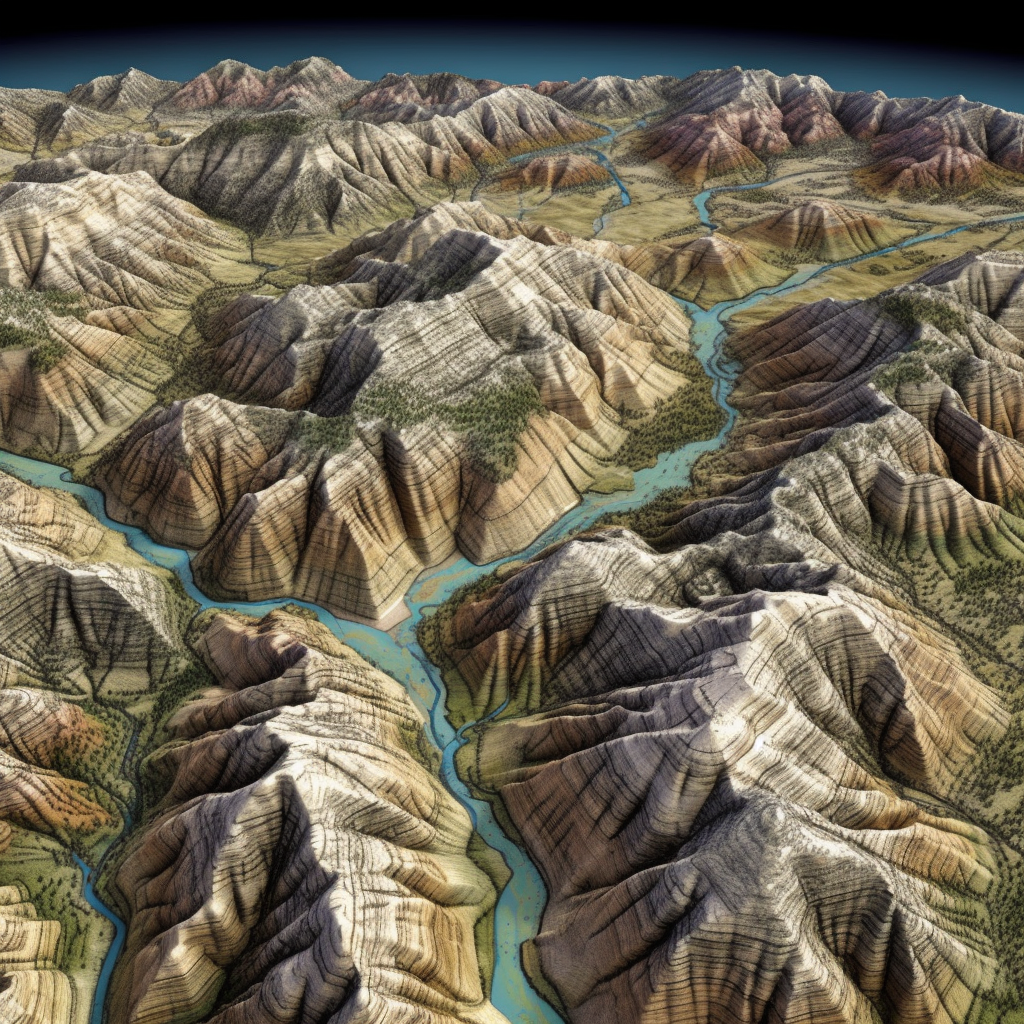 3D map of Los Padres National Forest