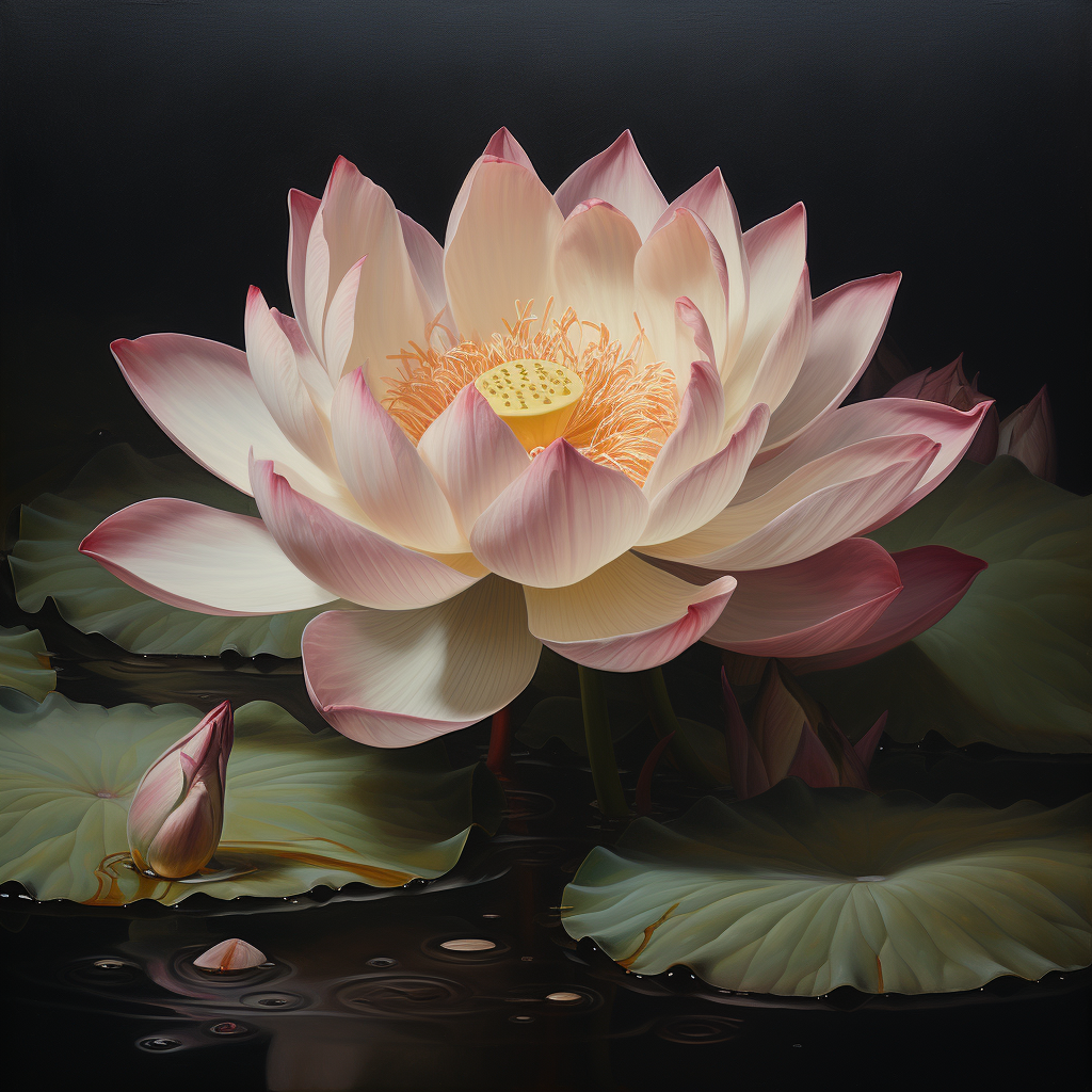 Stunning pink lotus flower