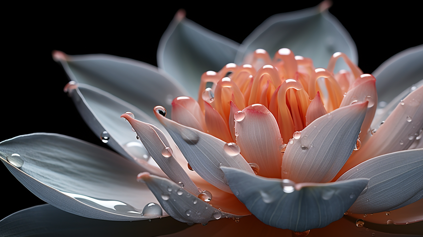 Macro shot of delicate LOTUS steman