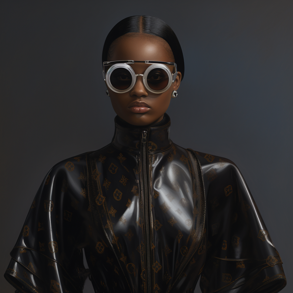 Stylish Louis Vuitton Glasses on Black Model