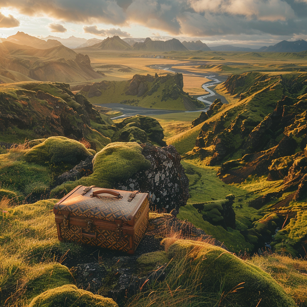 Louis Vuitton luggage in Iceland