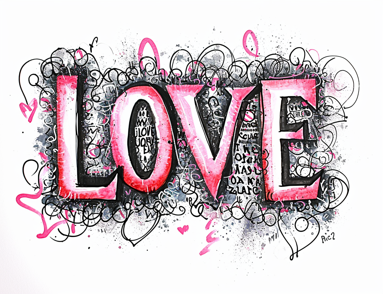 Love Sign on White Background