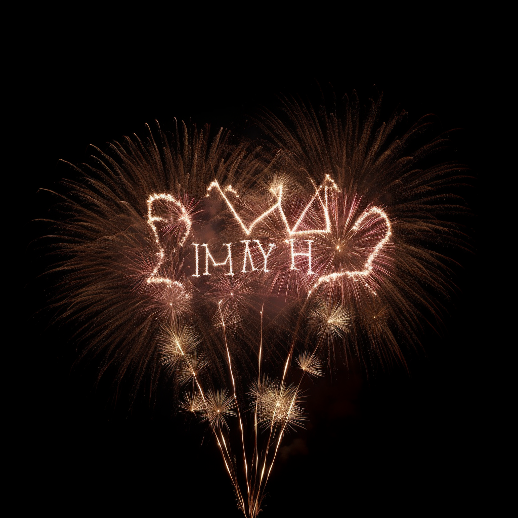 Fireworks Spelling 'I Love You'