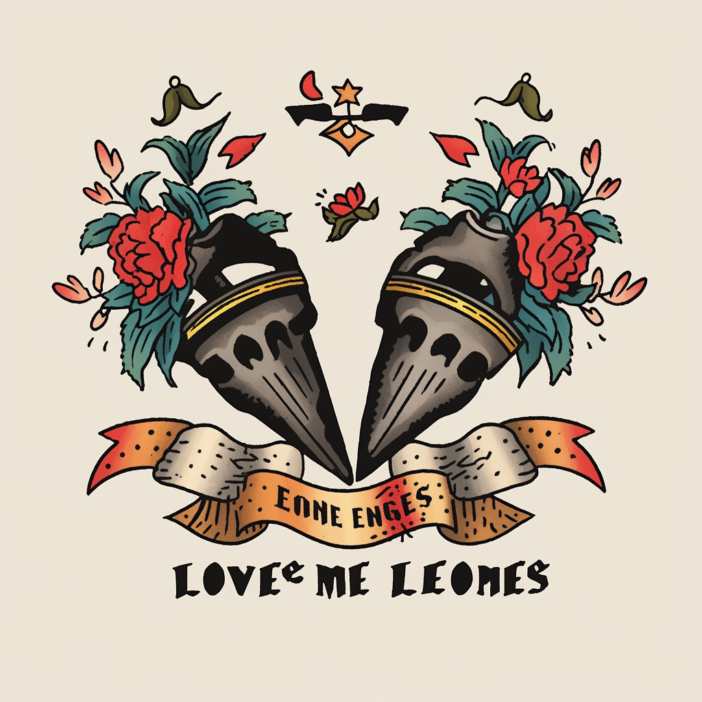 Classic Love Your Enemies Tattoo Design