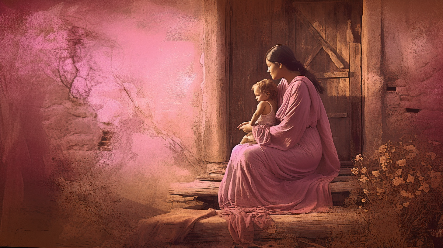 Loving Mother Pink Effect Digital Art