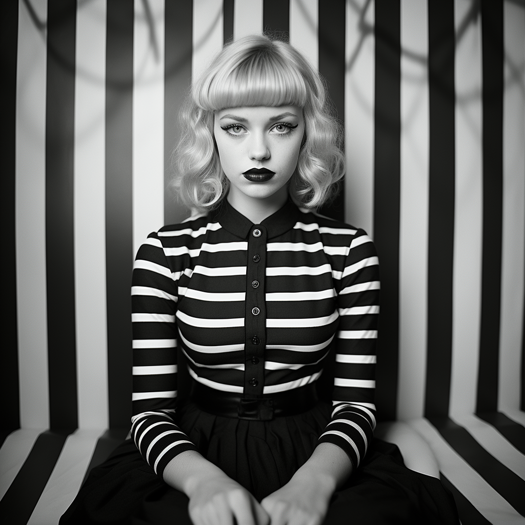 Black and White Checkerboard Portraits