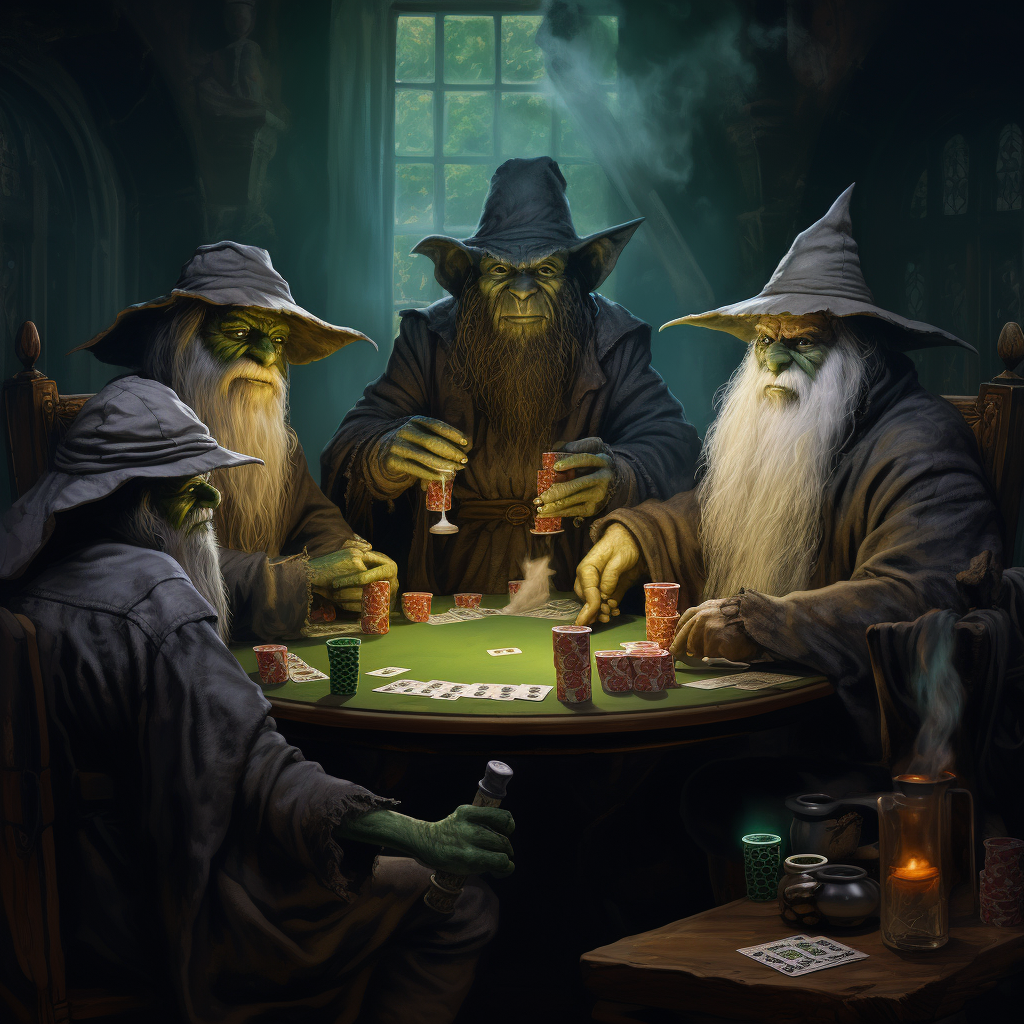 Legendary Characters Playing Poker