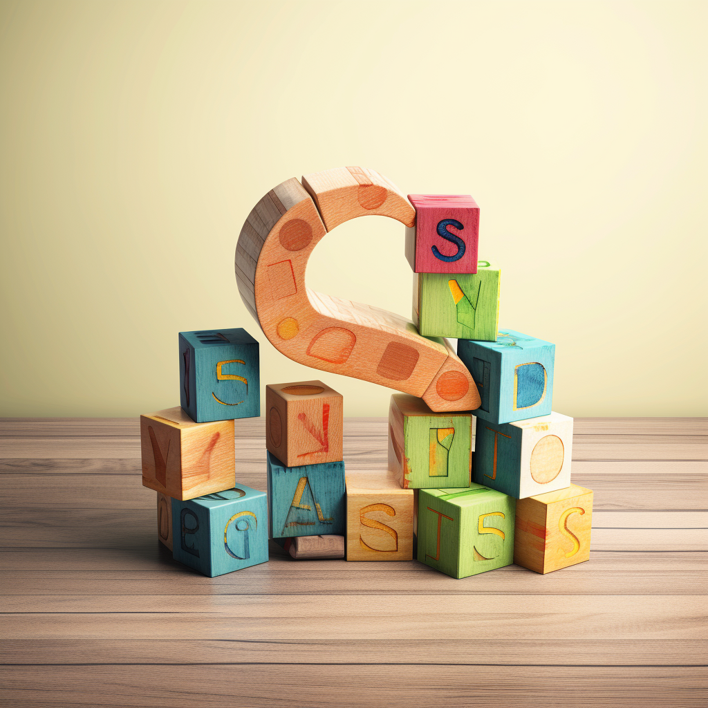 Children's Pyramid Cubes Letter S