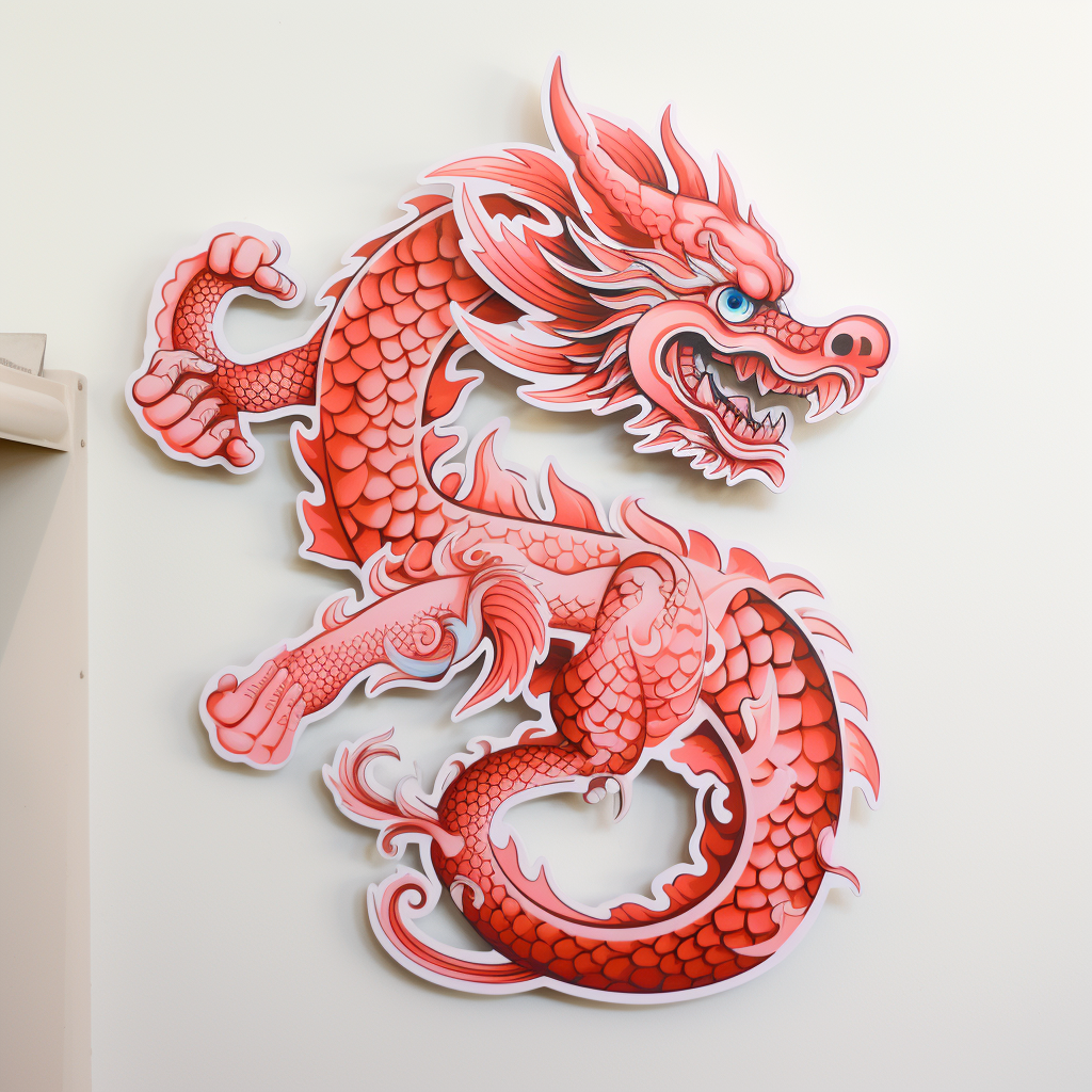 Adorable baby dragon wall sticker