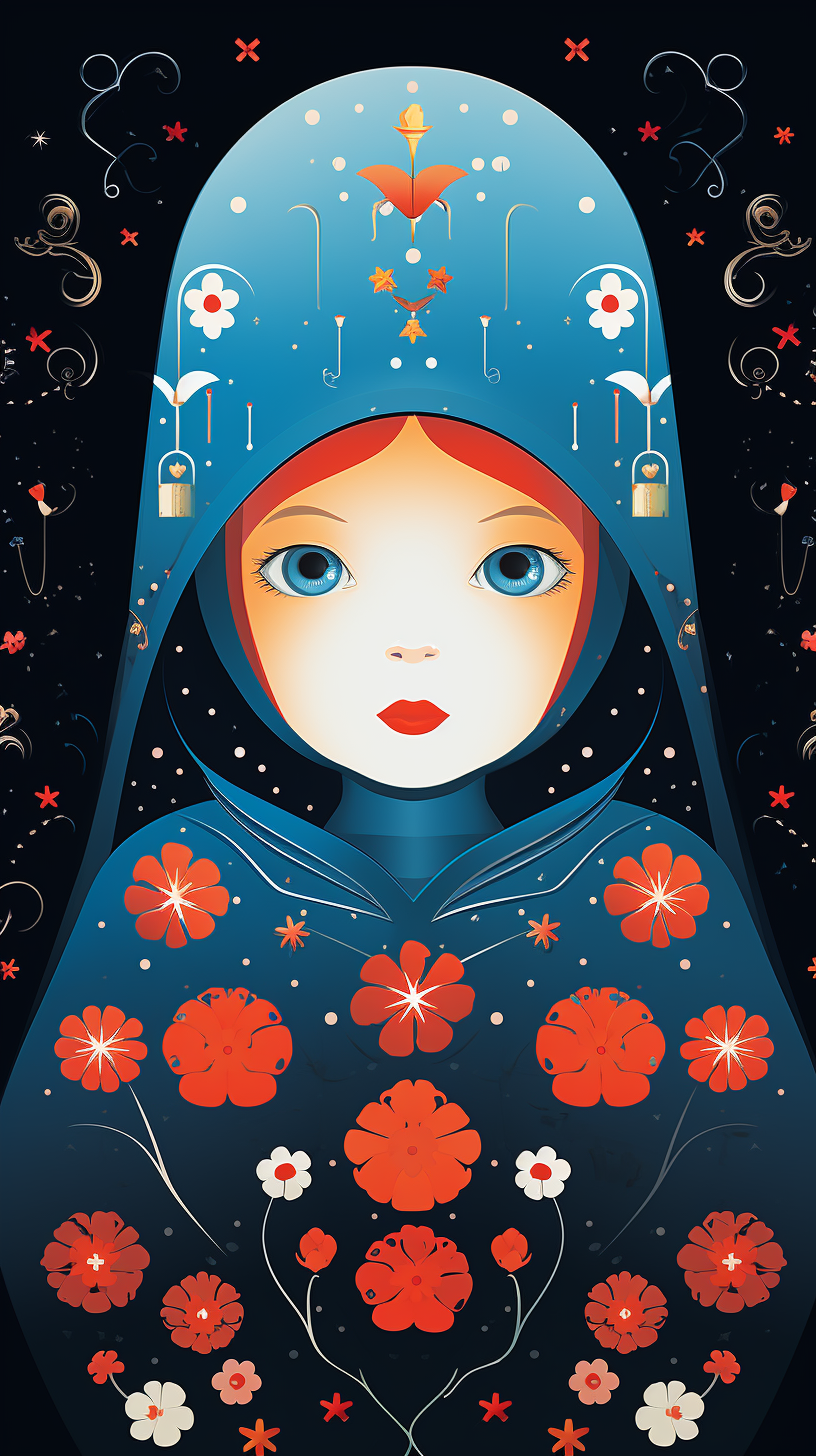 Lucky Space Matryoshka Illustration