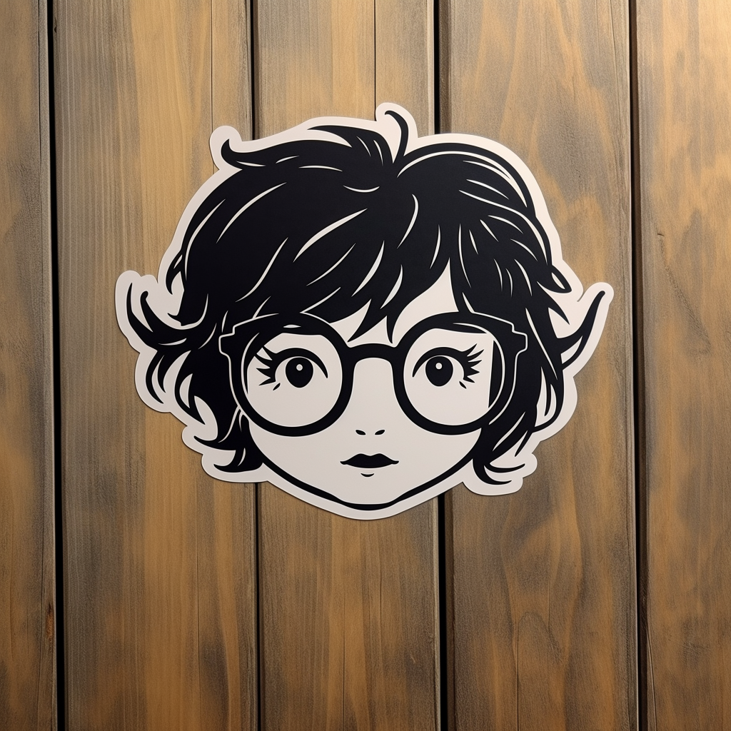 Hand-drawn Luna Lagwood's Glasses Harry Potter Cartoon