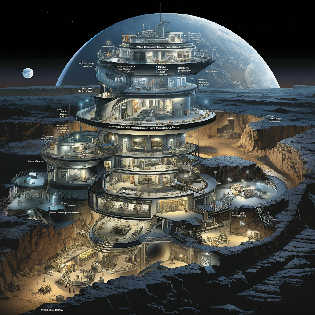 Lunar Habitat with Navigation, Communication, Mapping Facilities