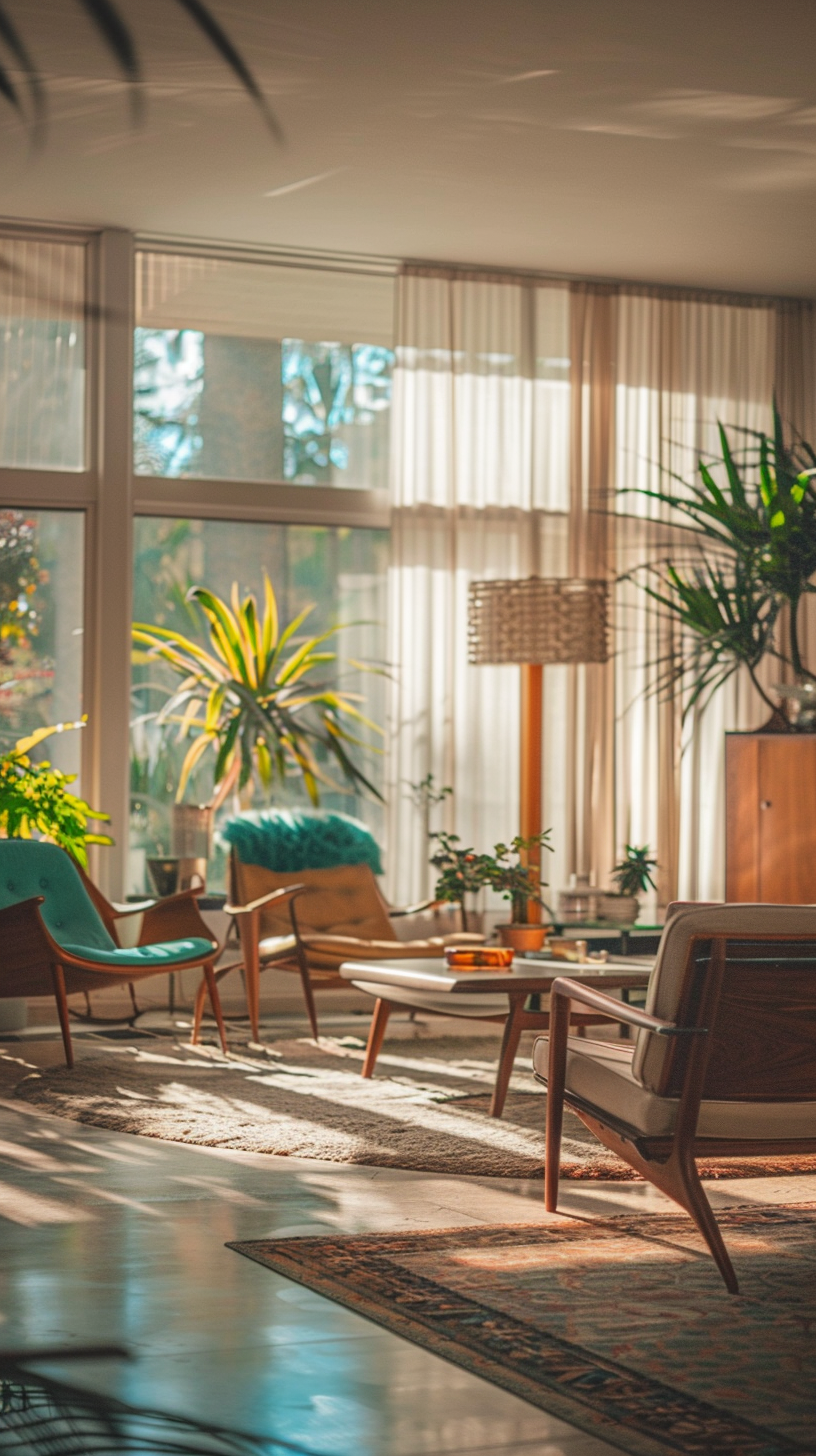 1950s luxurious living room in Las Vegas