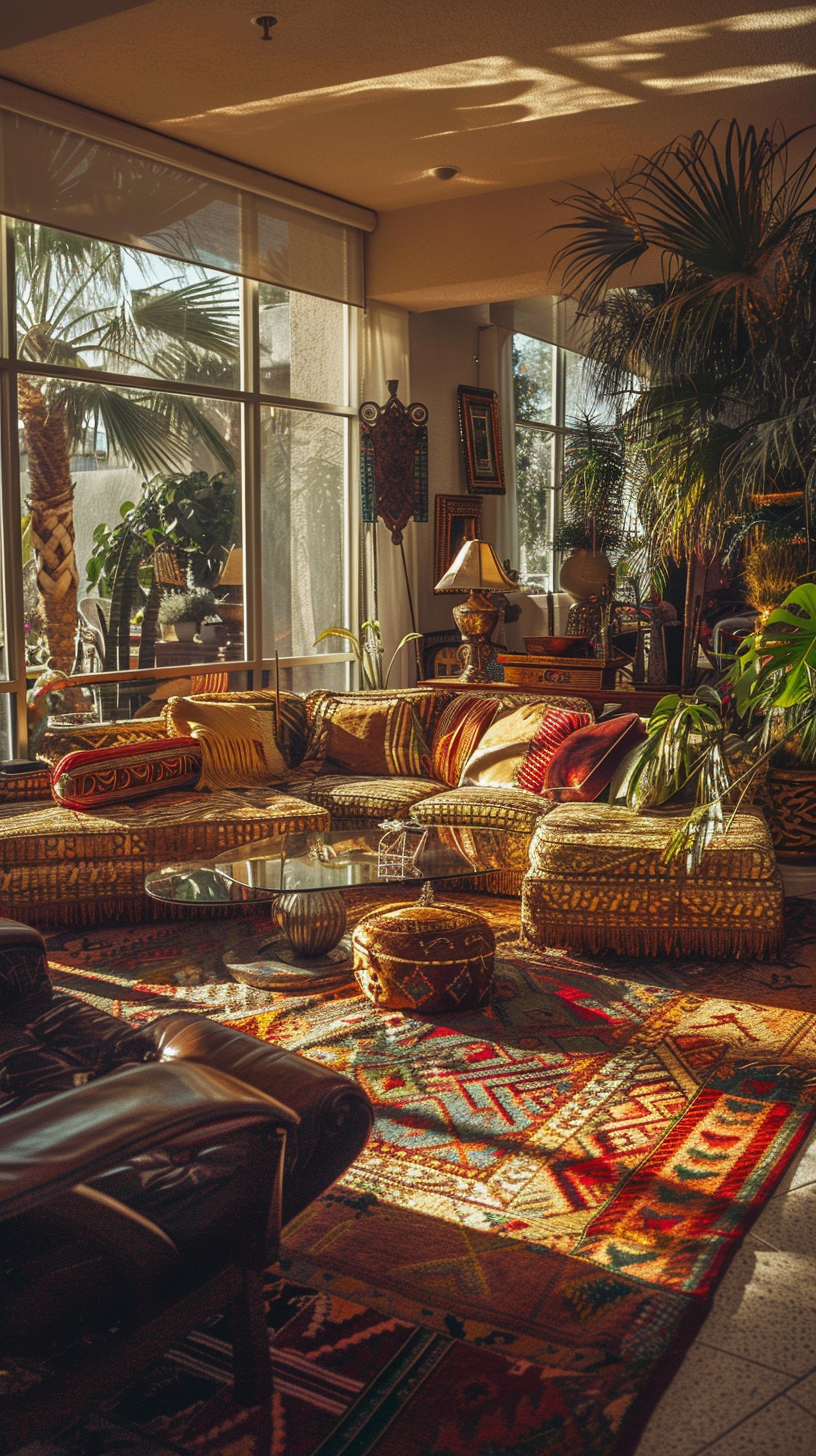 1960s Moroccan Decor Living Room Scene