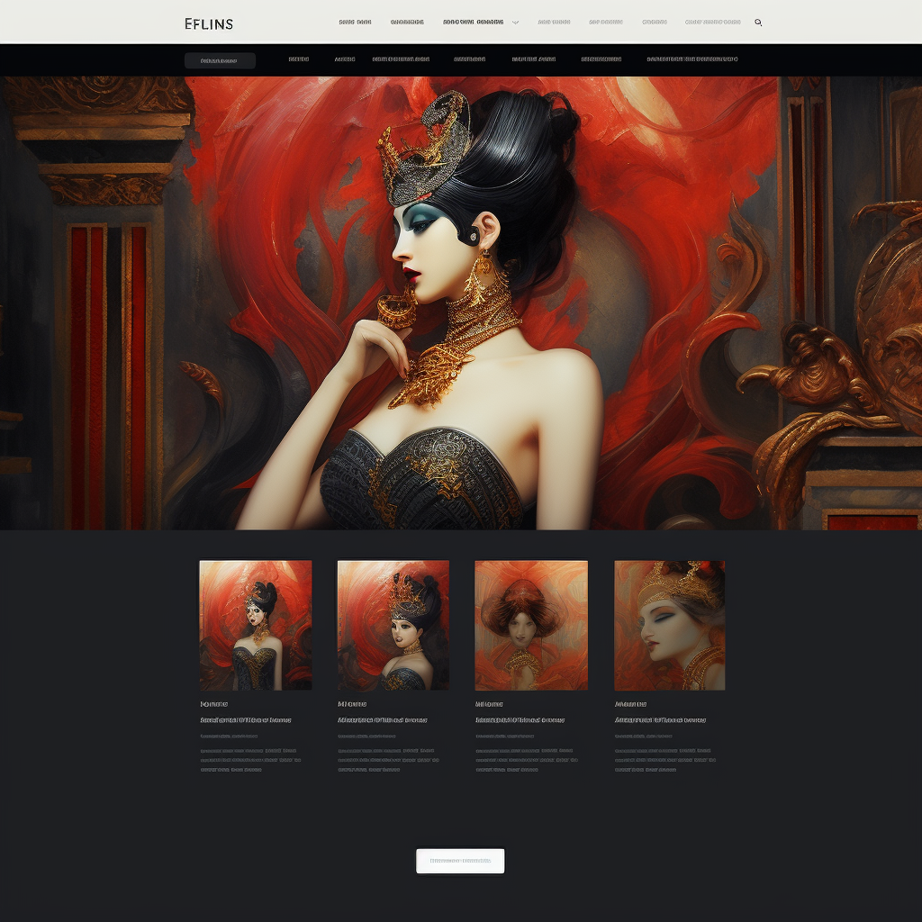 Art website template design