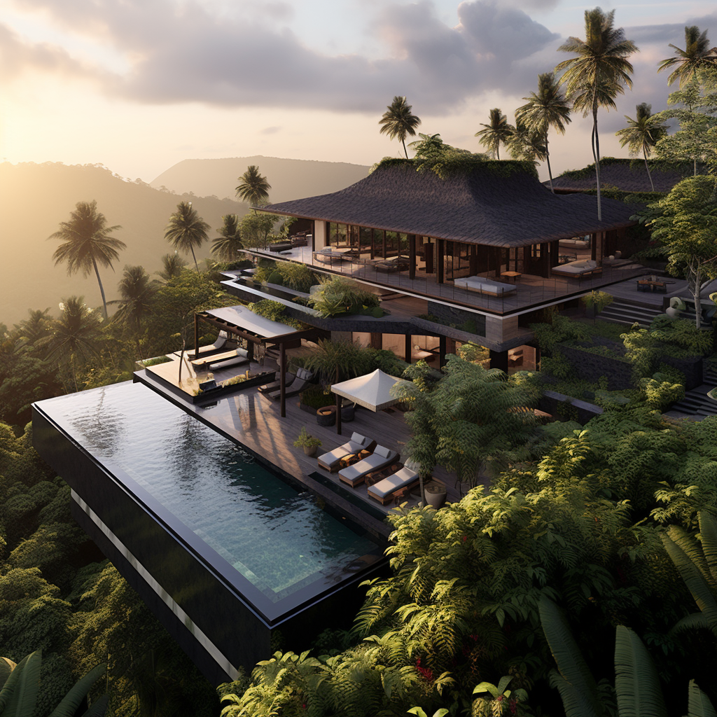 Luxurious Bali Villa with Tropical Forest View