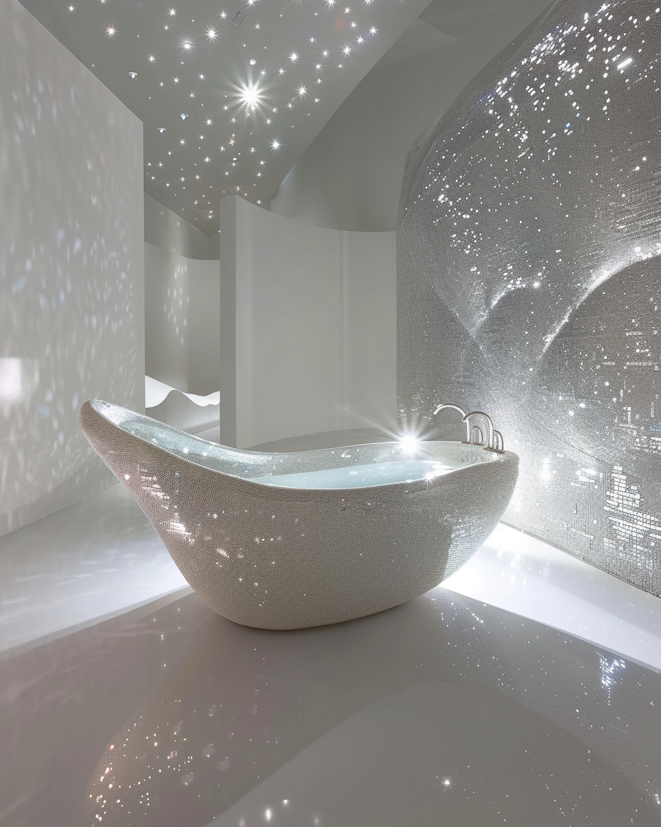 Sparkling Swarovski Crystals Bathroom