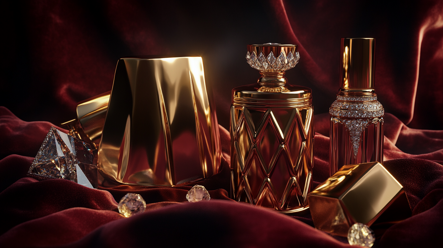 Opulent cosmetics and packaging design