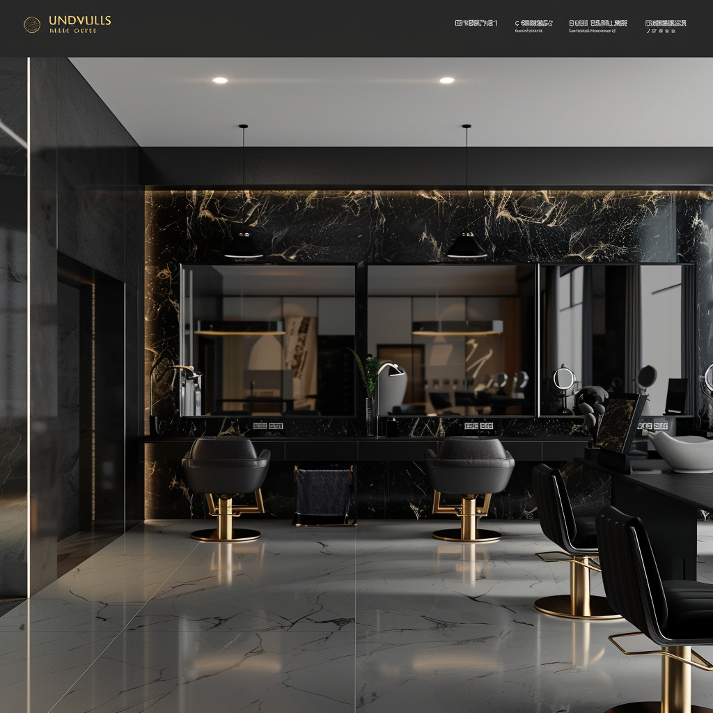 Modern luxury hairdresser mockup