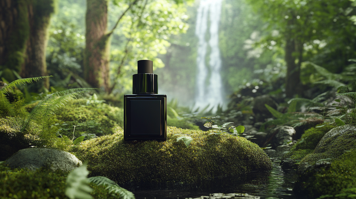 Luxurious Cosmetic Product in Forest