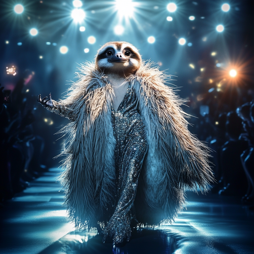 Luxurious Sassy Sloth Runway Show