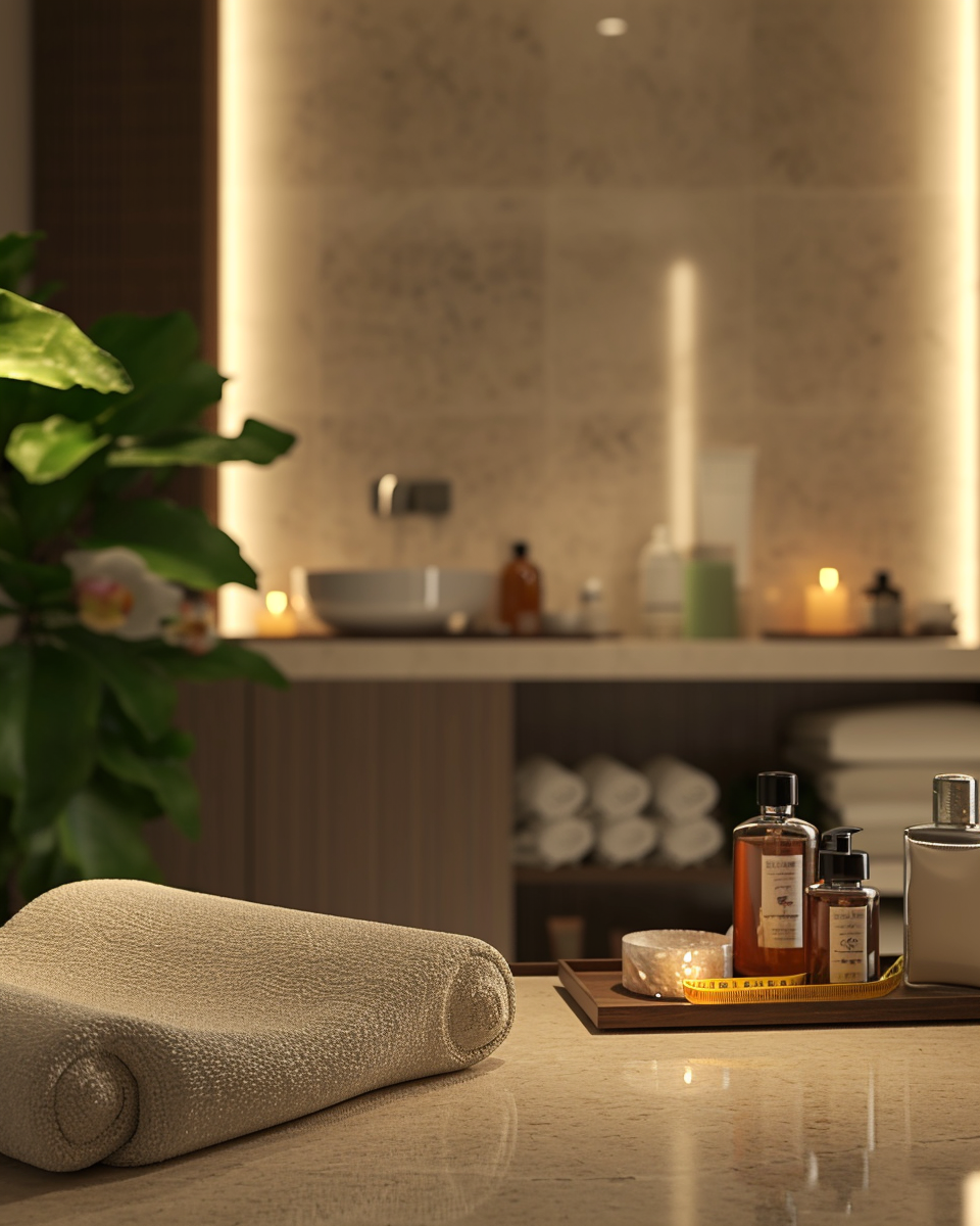 Luxurious spa room with slimming treatment