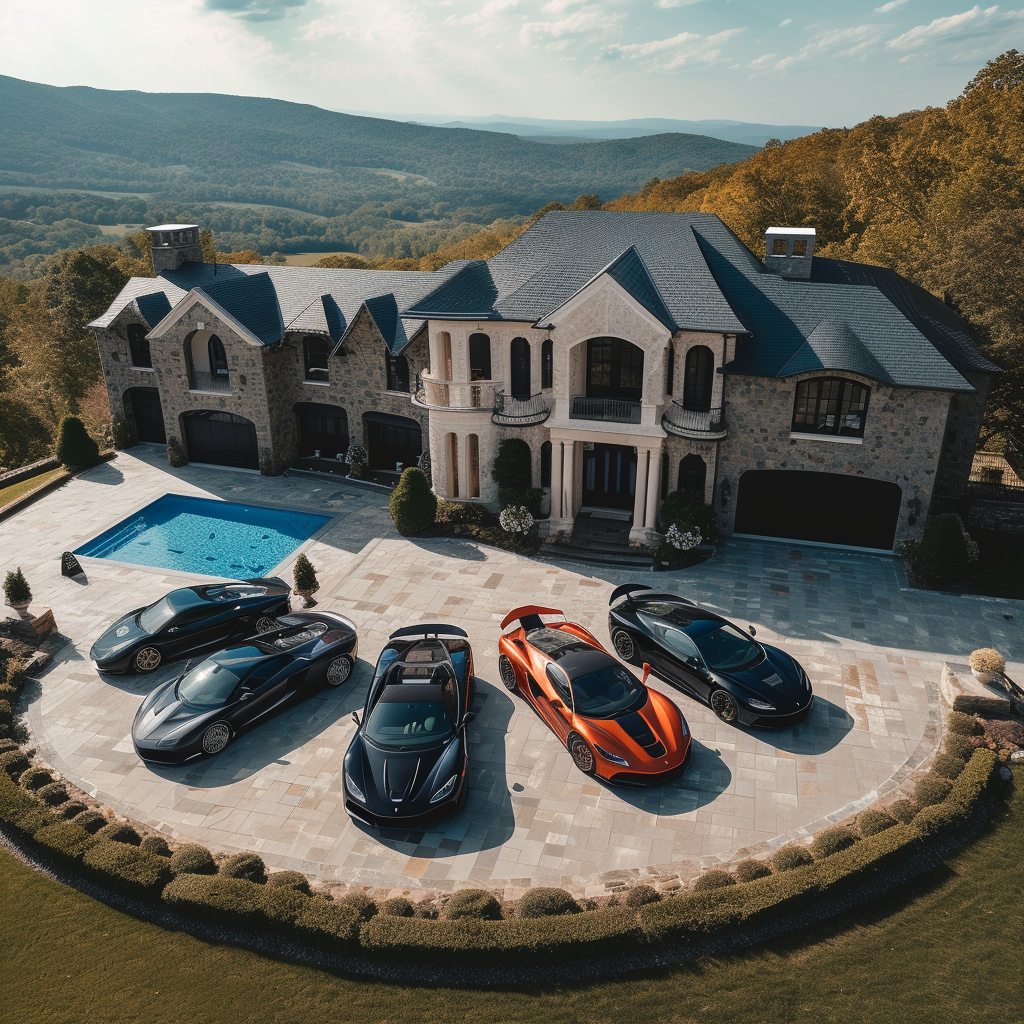 Luxury Black Man Mansion Cars Women