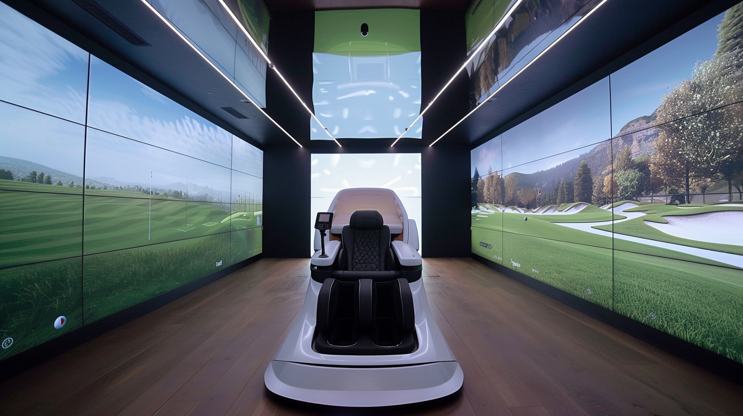 modern luxury golf simulator image