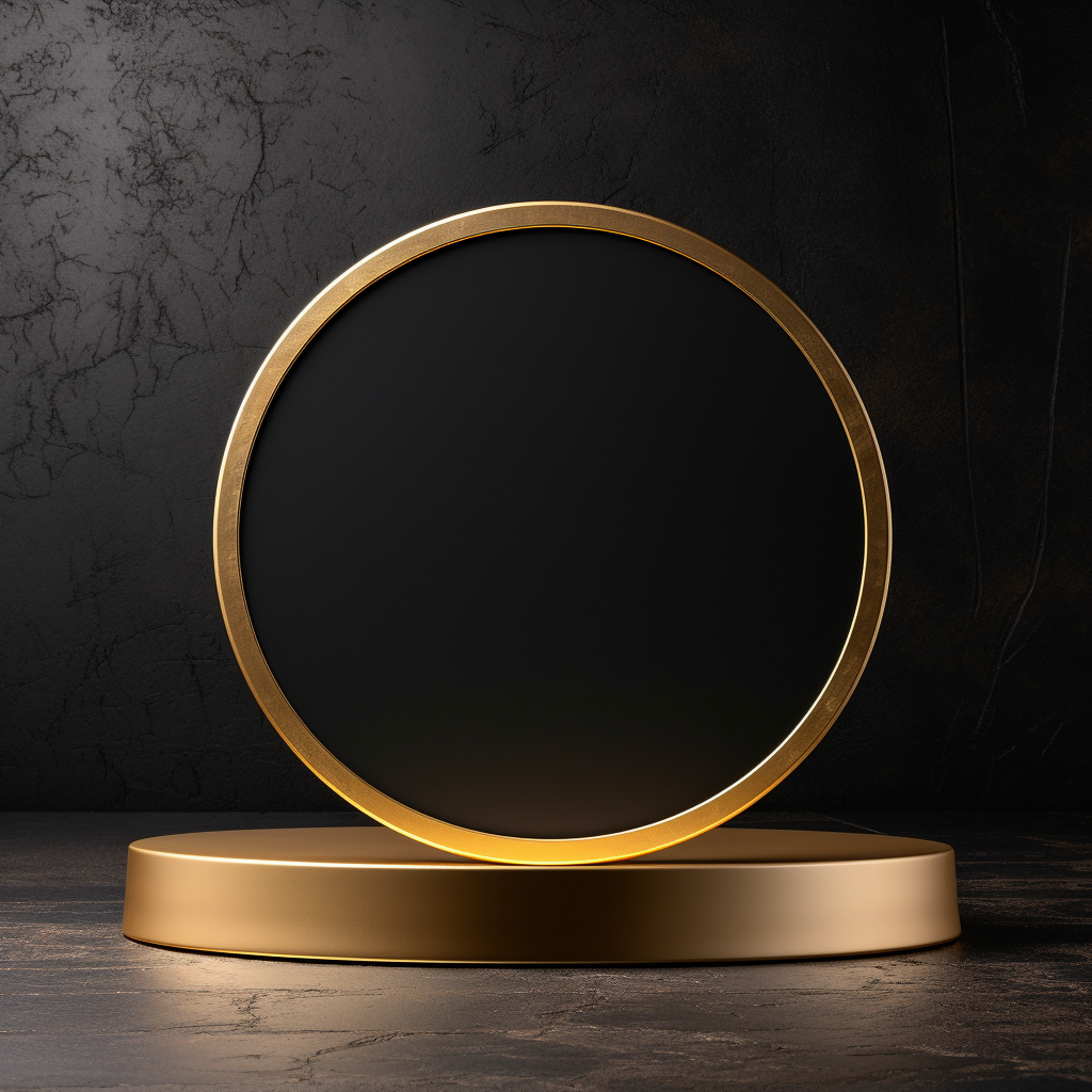 Luxury model with blank plate - dark gold & black