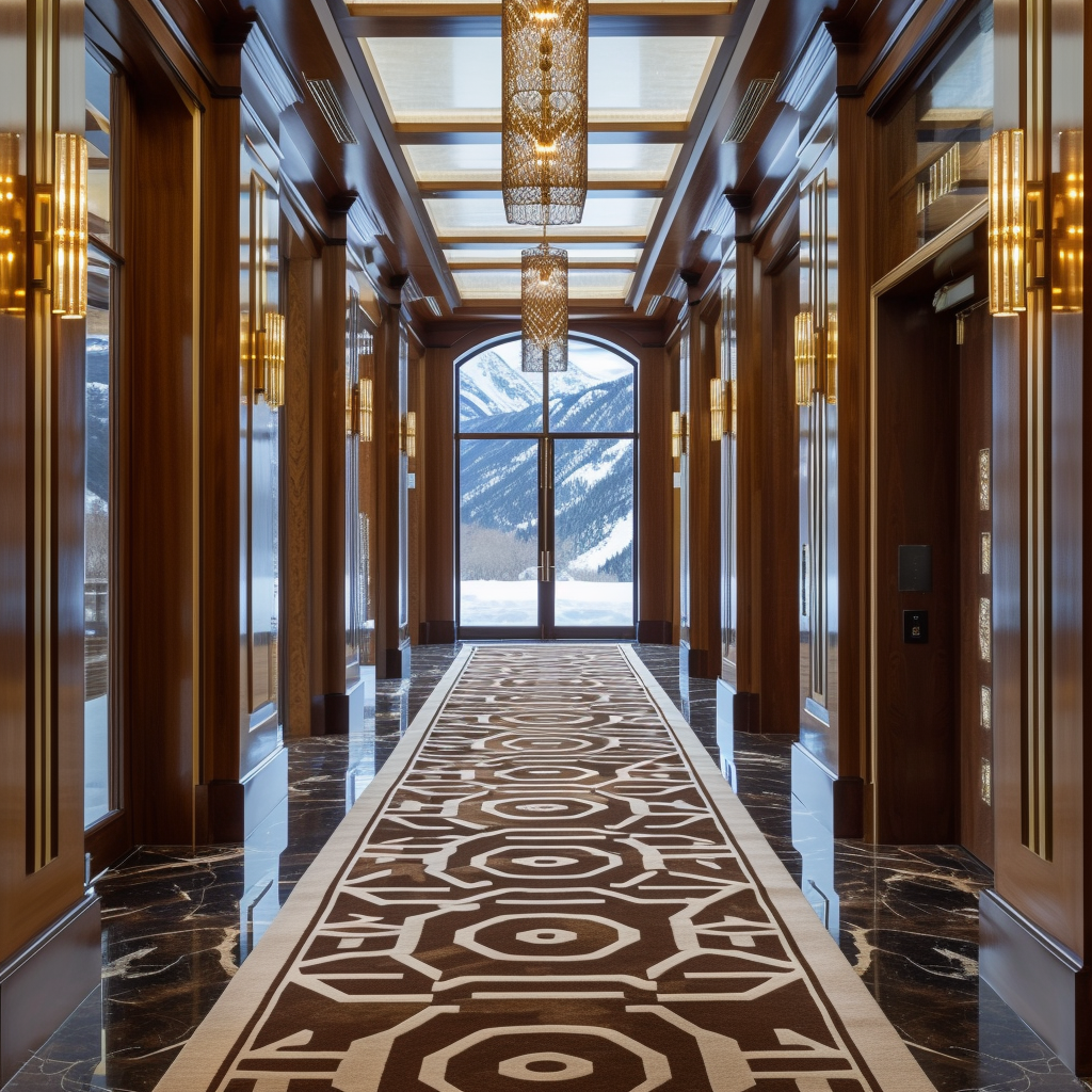 Luxury Mountainside Hotel Carpet Design