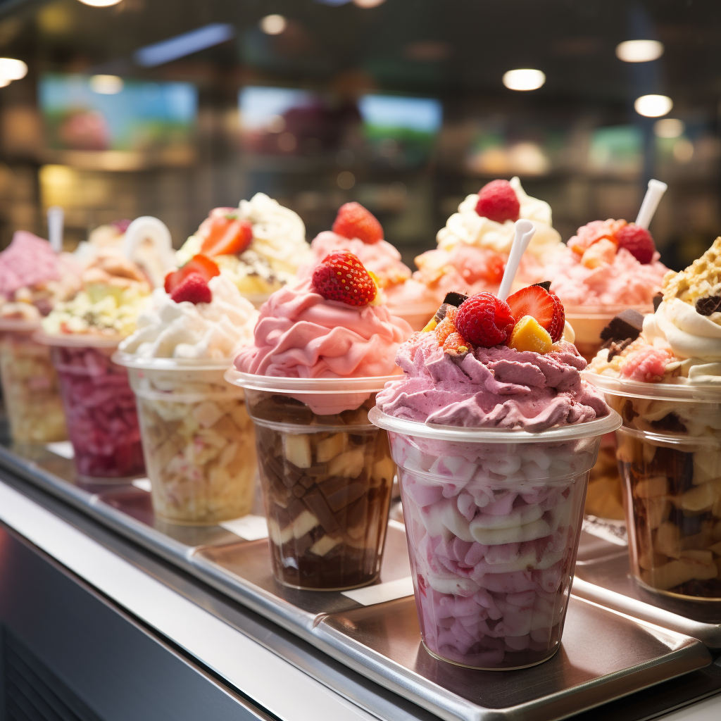 Display of Toppings for Apple Crumble Desserts