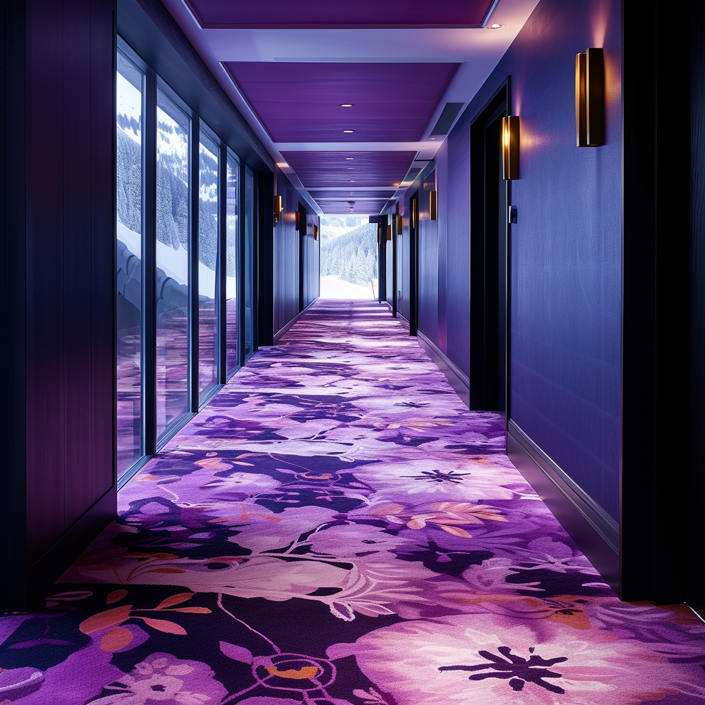 Luxurious Purple Hotel Carpet