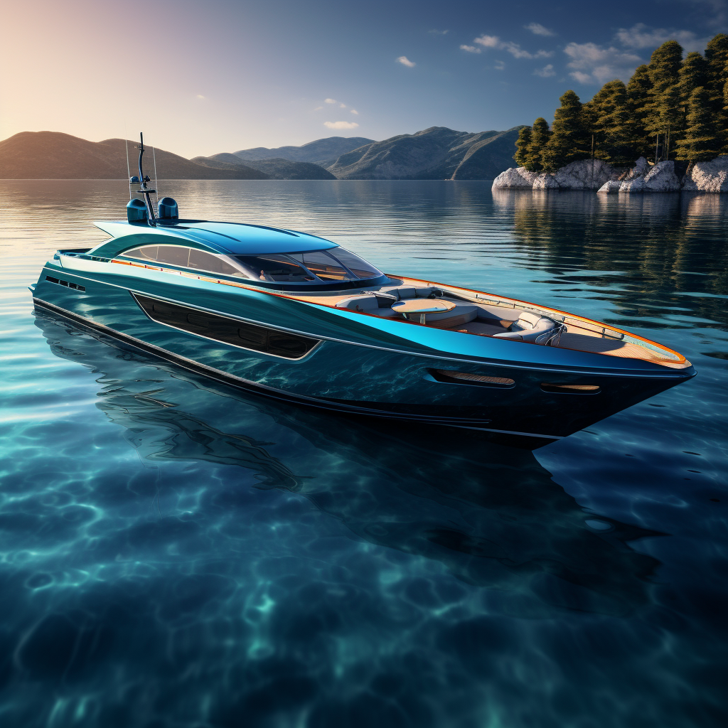 Luxury Riva Boat in Blue Water