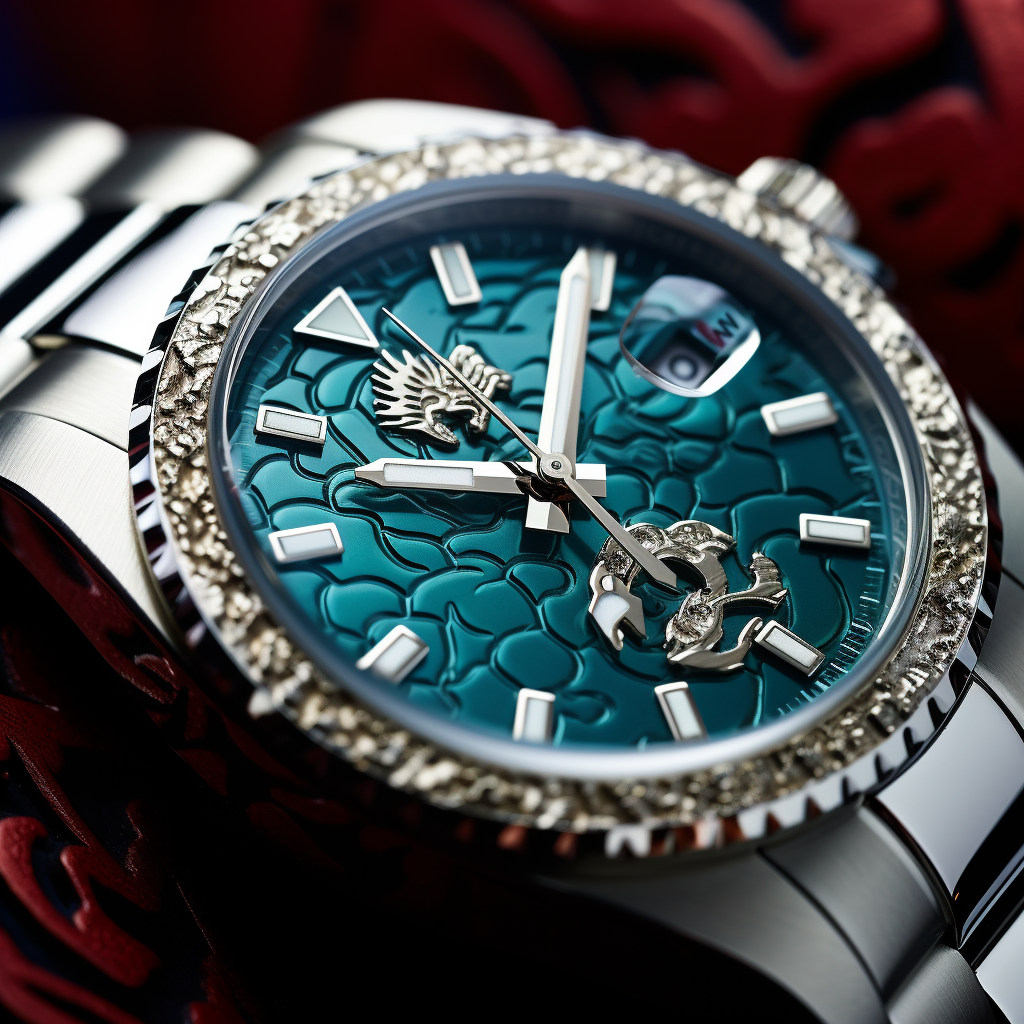 Close-Up of Shiny Luxury Rolex Watch