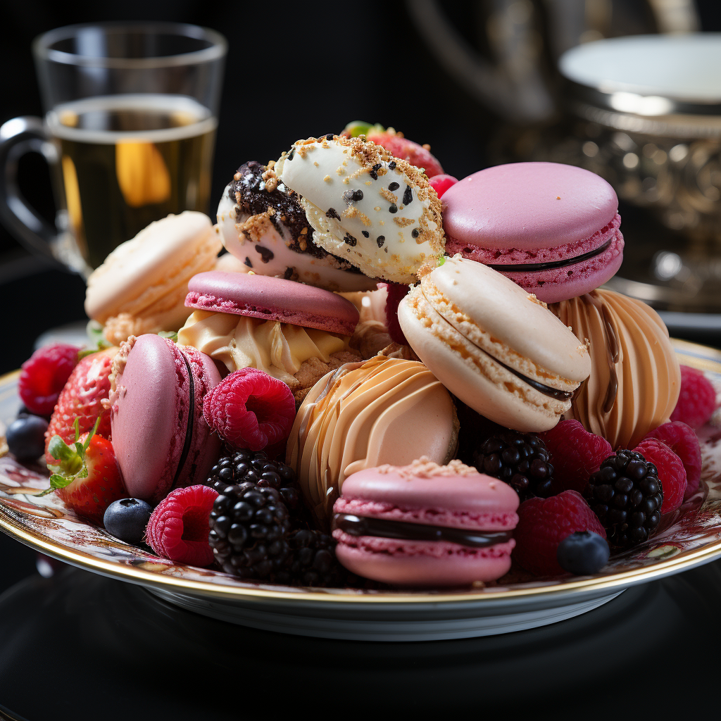 Delicious pastries in a luxury setting