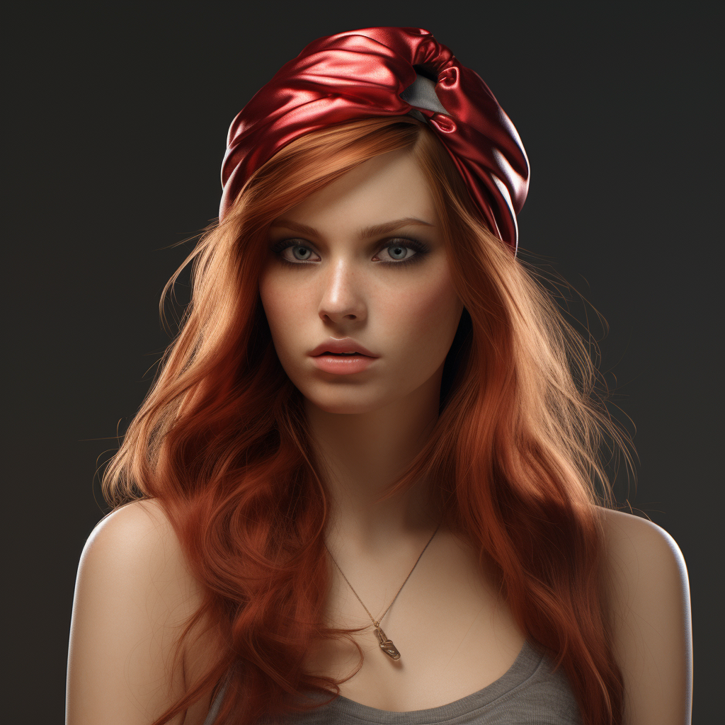 Shiny red headband accessory