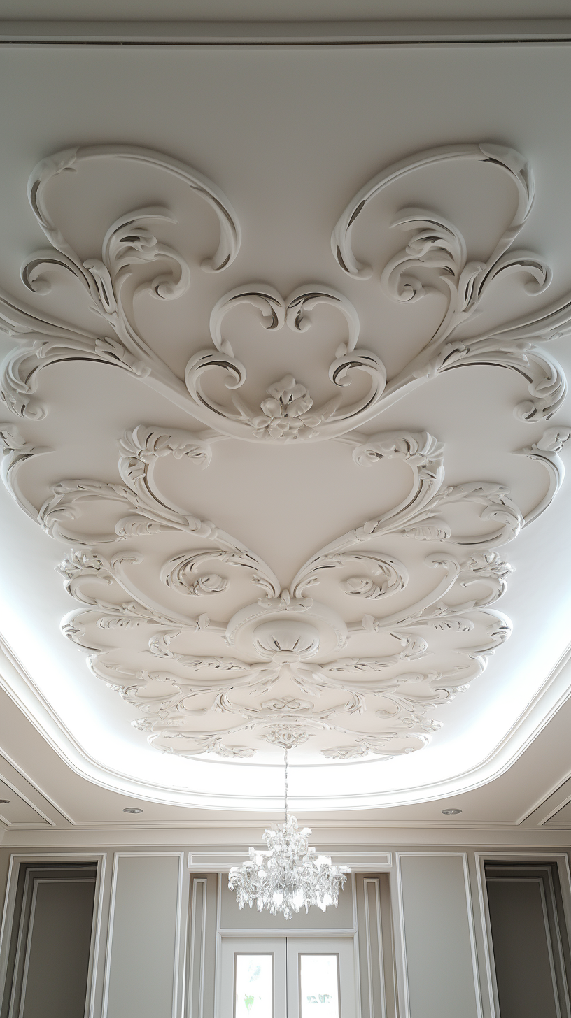 Elegant gypsum ceiling art design